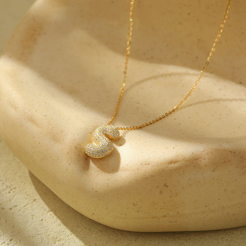 Bella Vermeil Letter Necklace