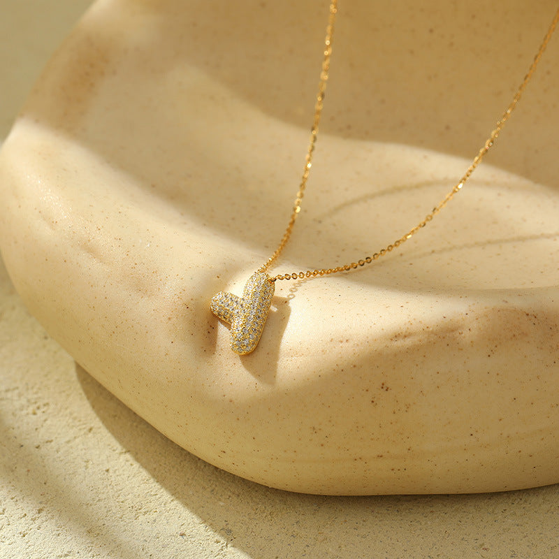Bella Vermeil Letter Necklace