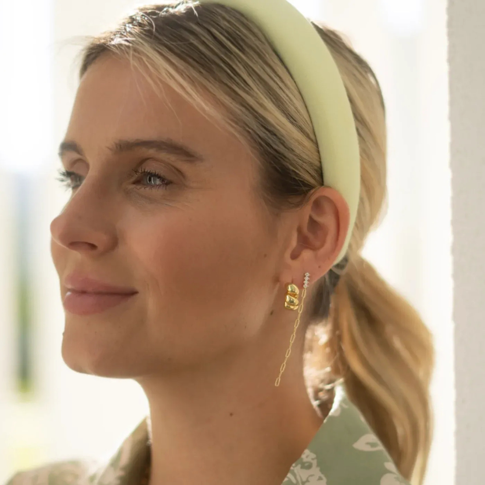 Alex 18K Gold-Plated Baguette Earrings