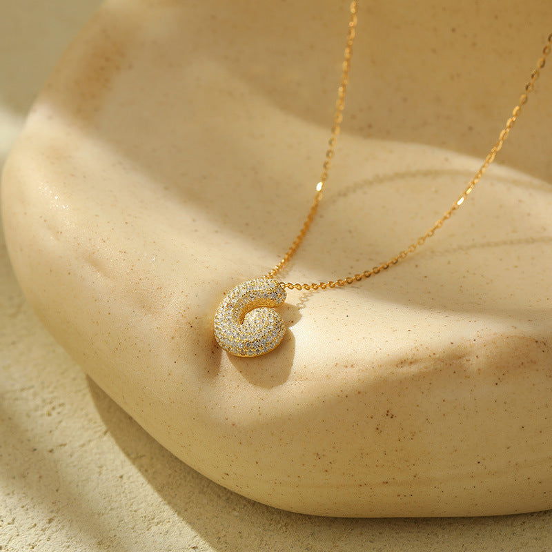 Bella Vermeil Letter Necklace