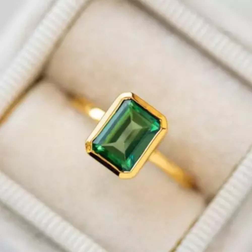 Jade Vermeil Ring