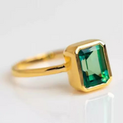 Jade Vermeil Ring
