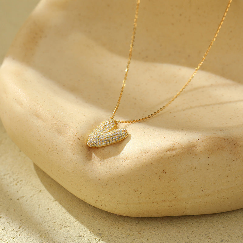 Bella Vermeil Letter Necklace