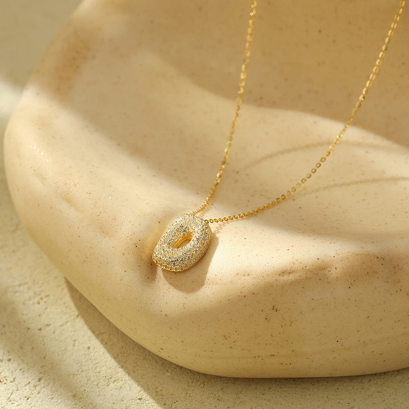 Bella Vermeil Letter Necklace