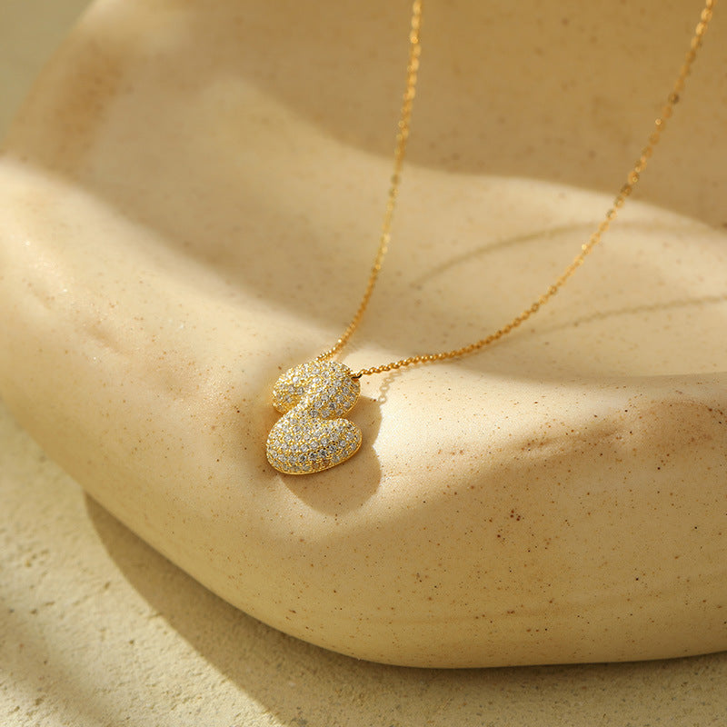 Bella Vermeil Letter Necklace