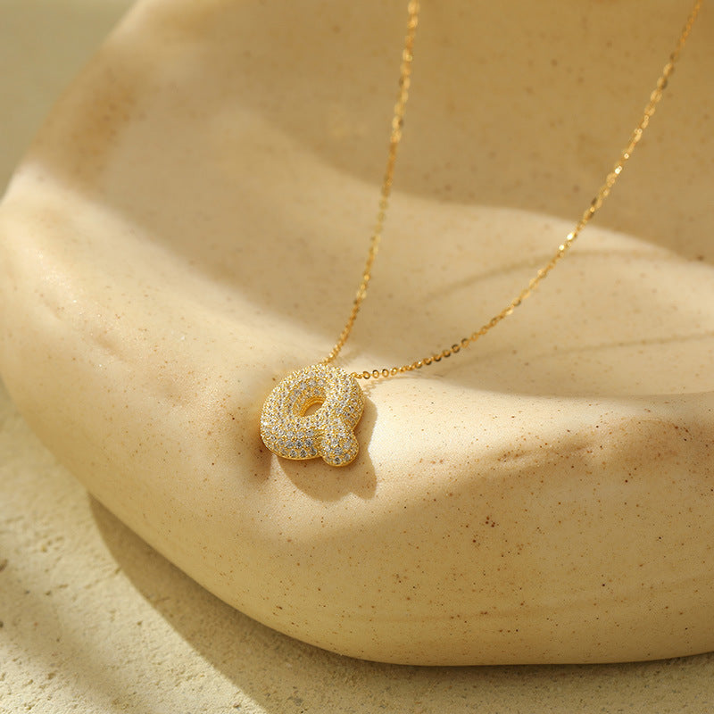 Bella Vermeil Letter Necklace
