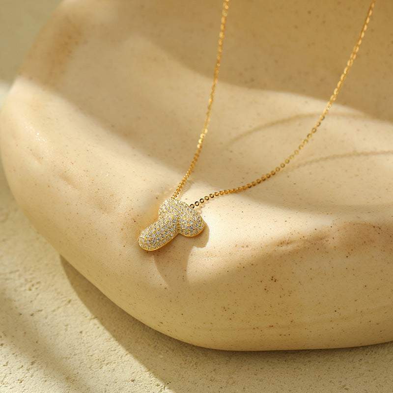 Bella Vermeil Letter Necklace