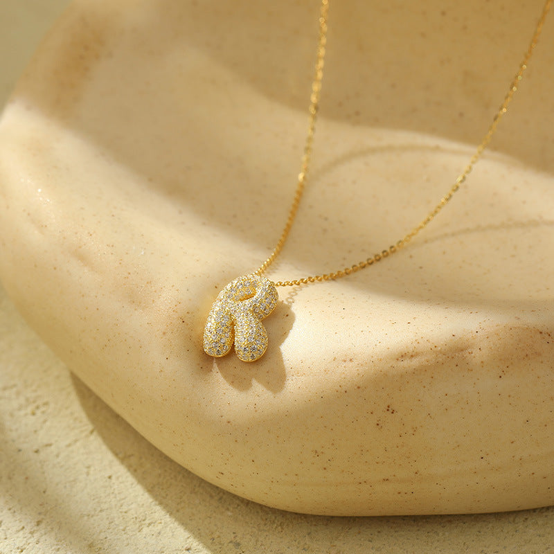 Bella Vermeil Letter Necklace