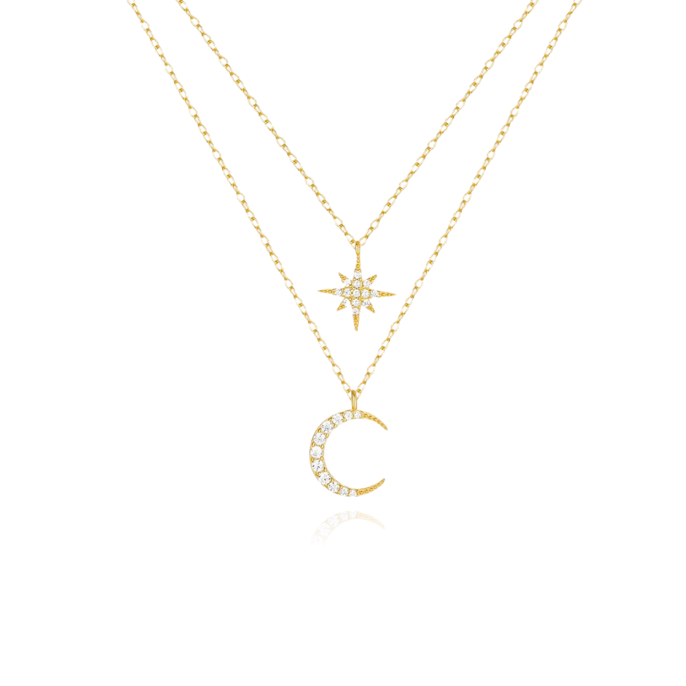 Crescent Vermeil Necklace