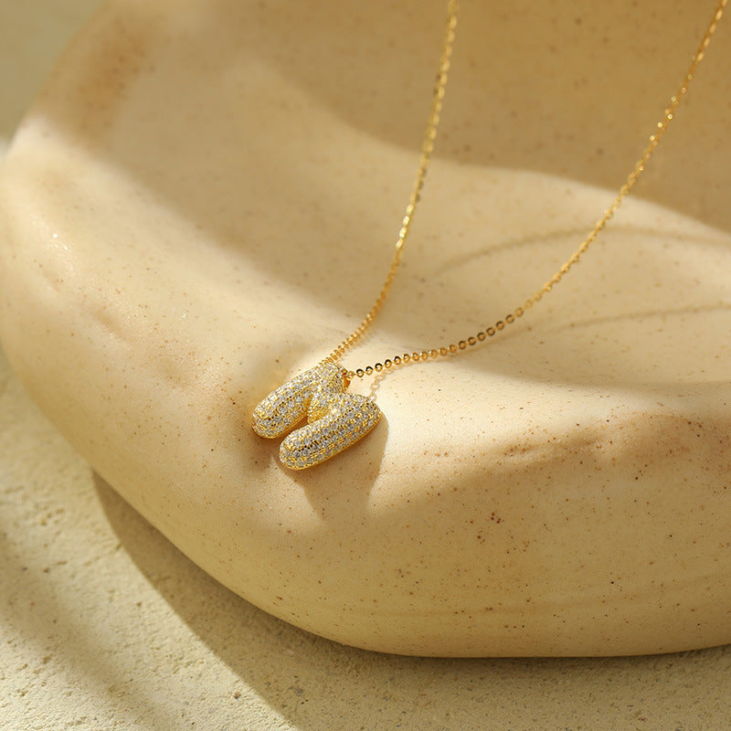 Bella Vermeil Letter Necklace
