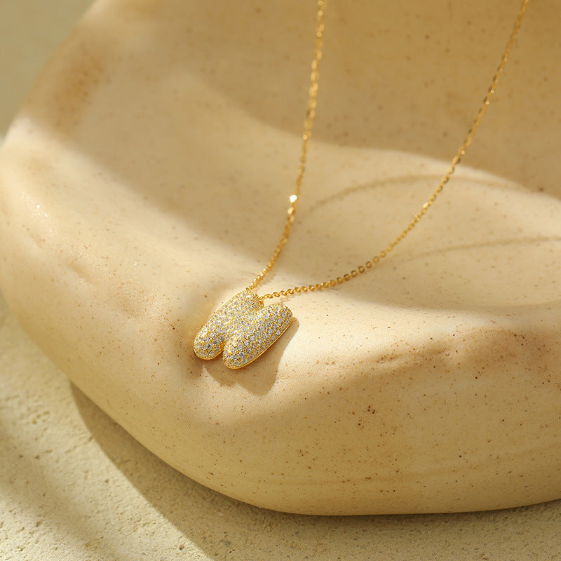 Bella Vermeil Letter Necklace