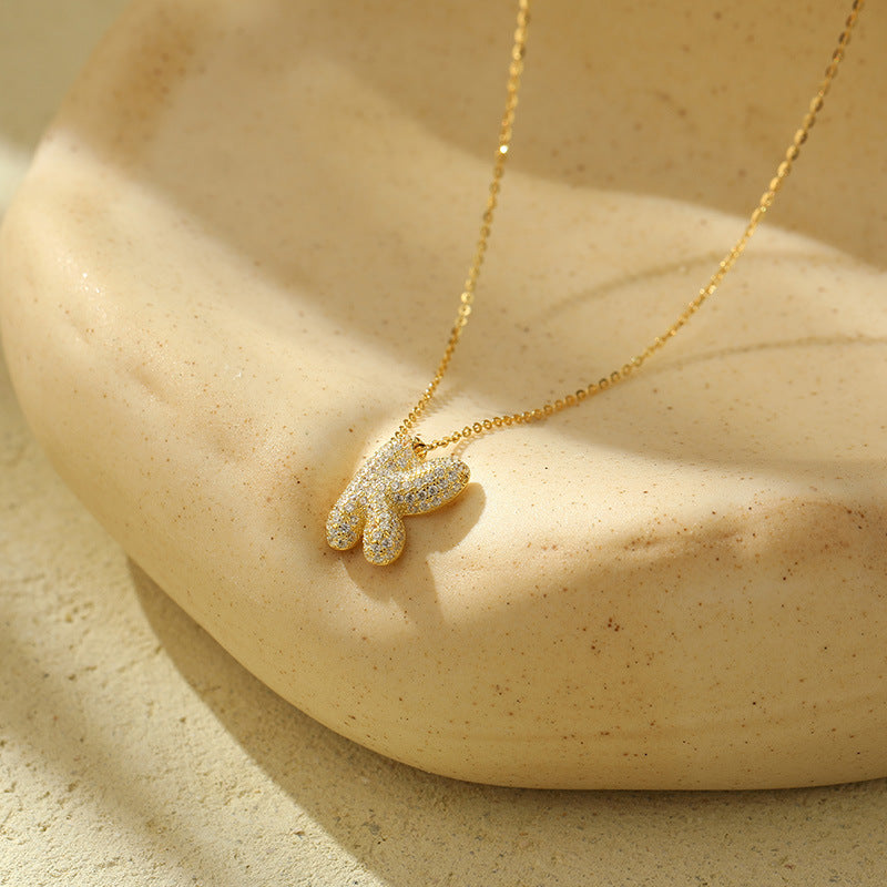 Bella Vermeil Letter Necklace