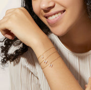 Aisha 14K Gold Letter Bracelet