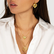 Meghan 18K Gold-Plated Heart Necklace