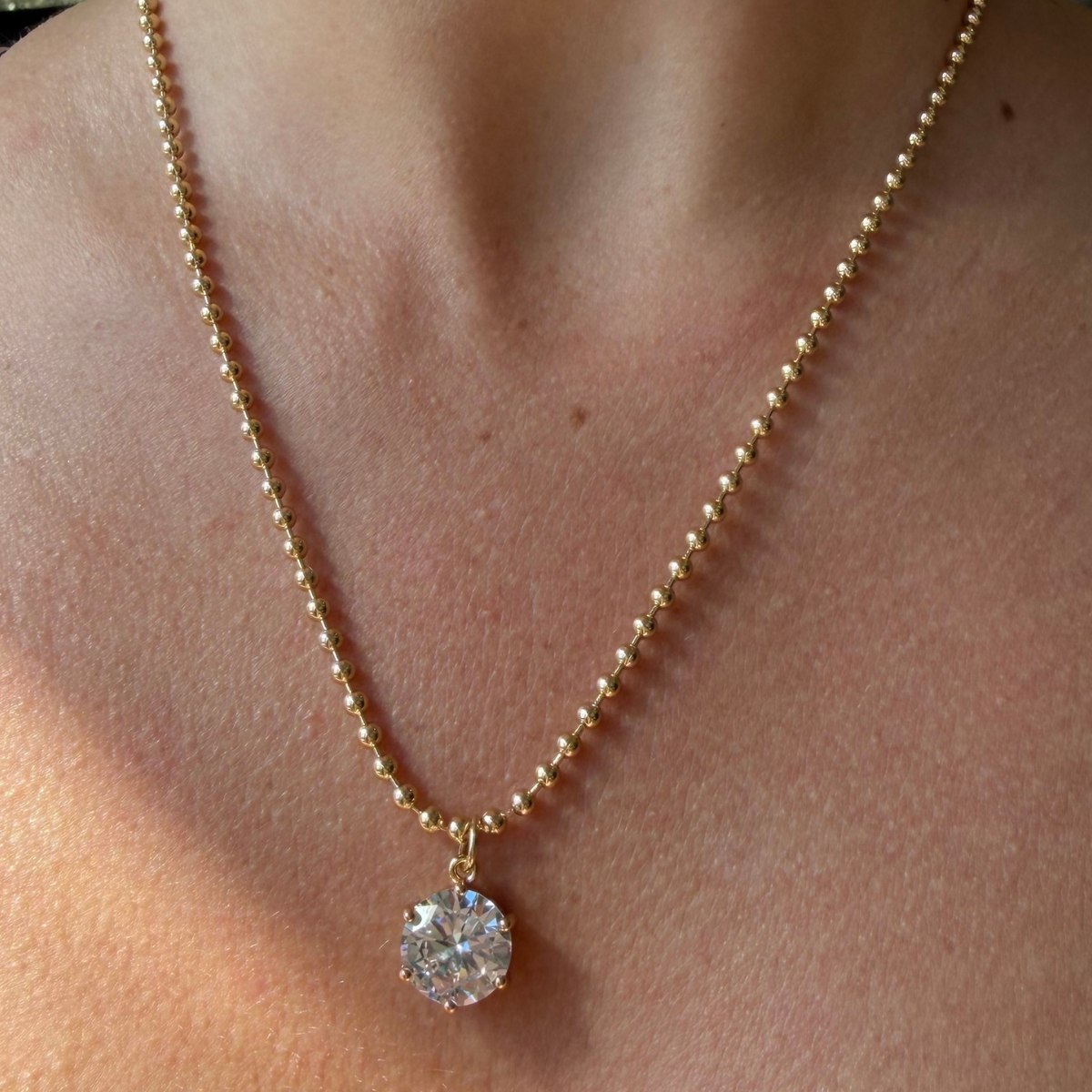 Cecilia Round Pendant Necklace