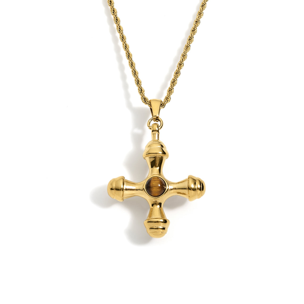 Inara Gold Cross Necklace