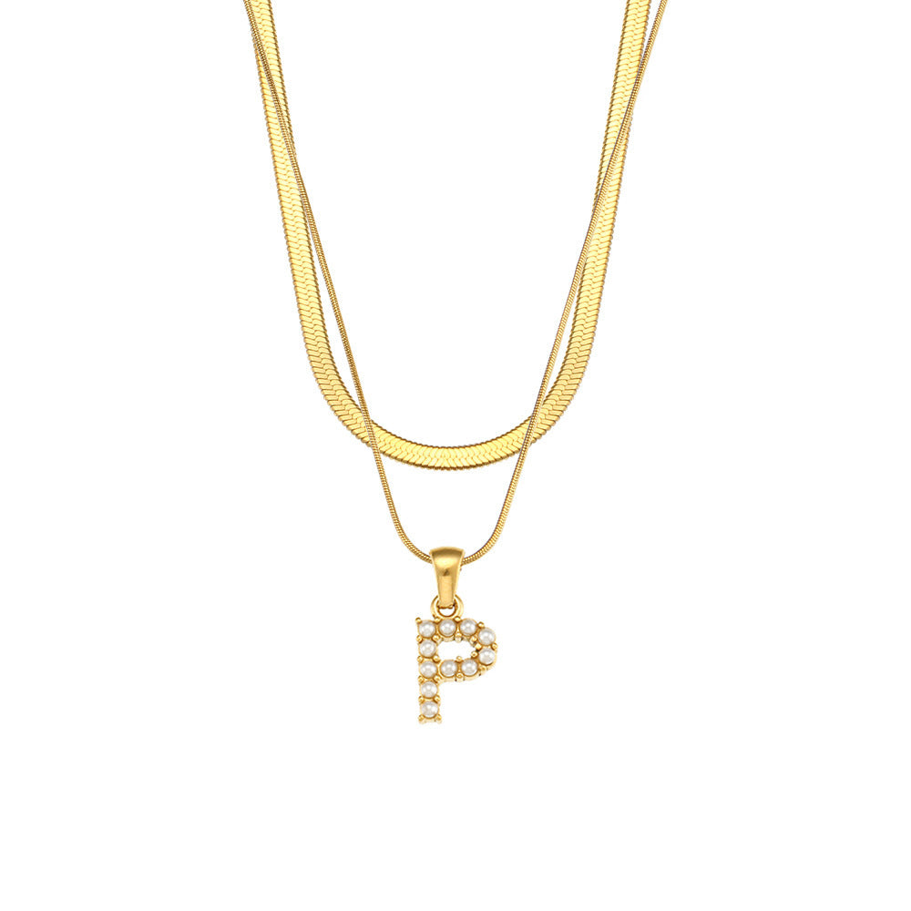 Diana 18K Gold-Plated Initial Necklace