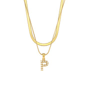 Diana 18K Gold-Plated Initial Necklace