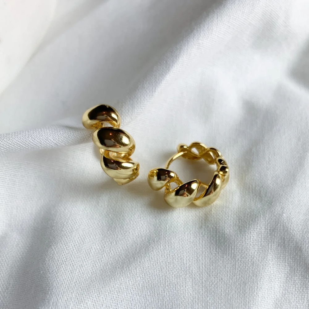 Alex 18K Gold-Plated Baguette Earrings