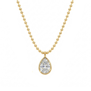 Navette Teardrop Pendant Necklace