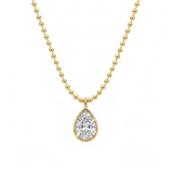 Navette Teardrop Pendant Necklace