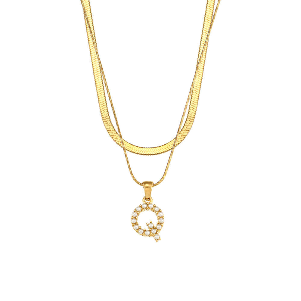 Diana 18K Gold-Plated Initial Necklace