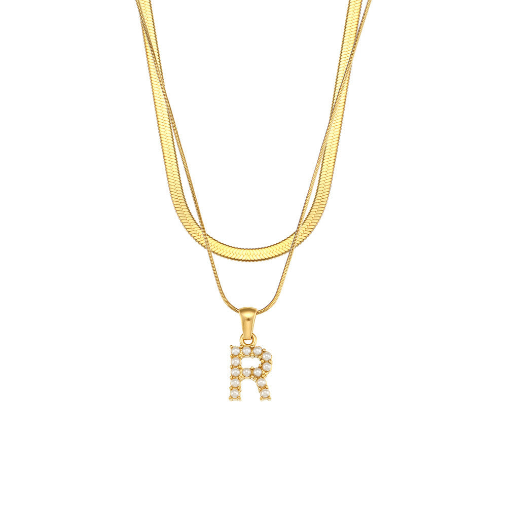 Diana 18K Gold-Plated Initial Necklace