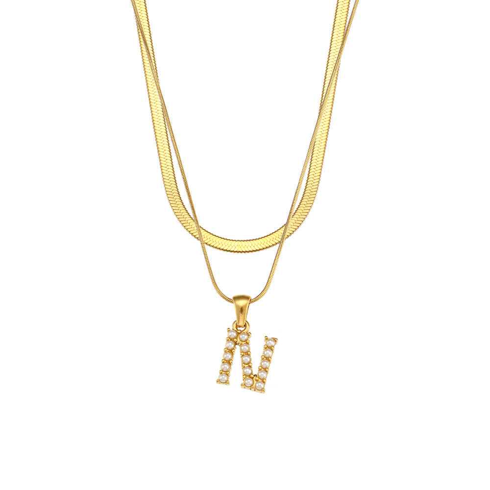 Diana 18K Gold-Plated Letter Necklace