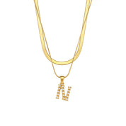 Diana 18K Gold-Plated Initial Necklace