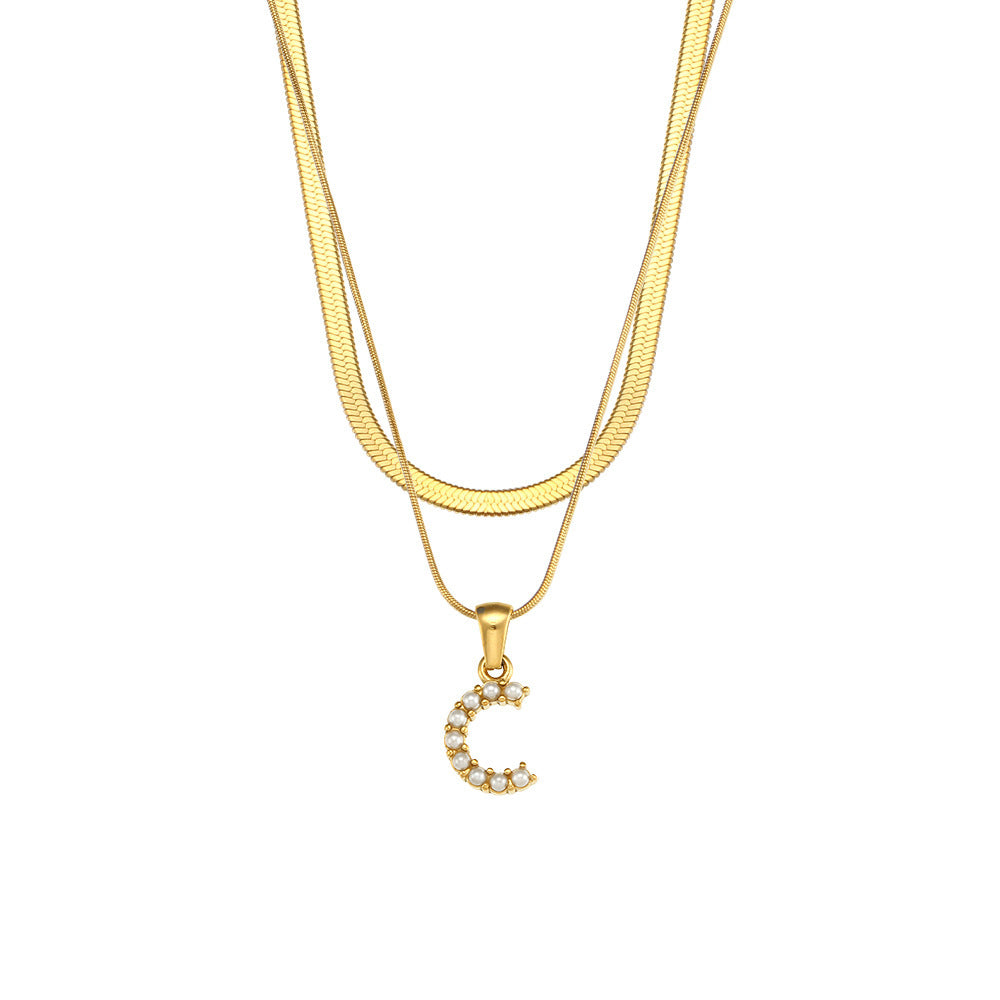 Diana 18K Gold-Plated Letter Necklace