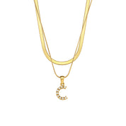 Diana 18K Gold-Plated Letter Necklace