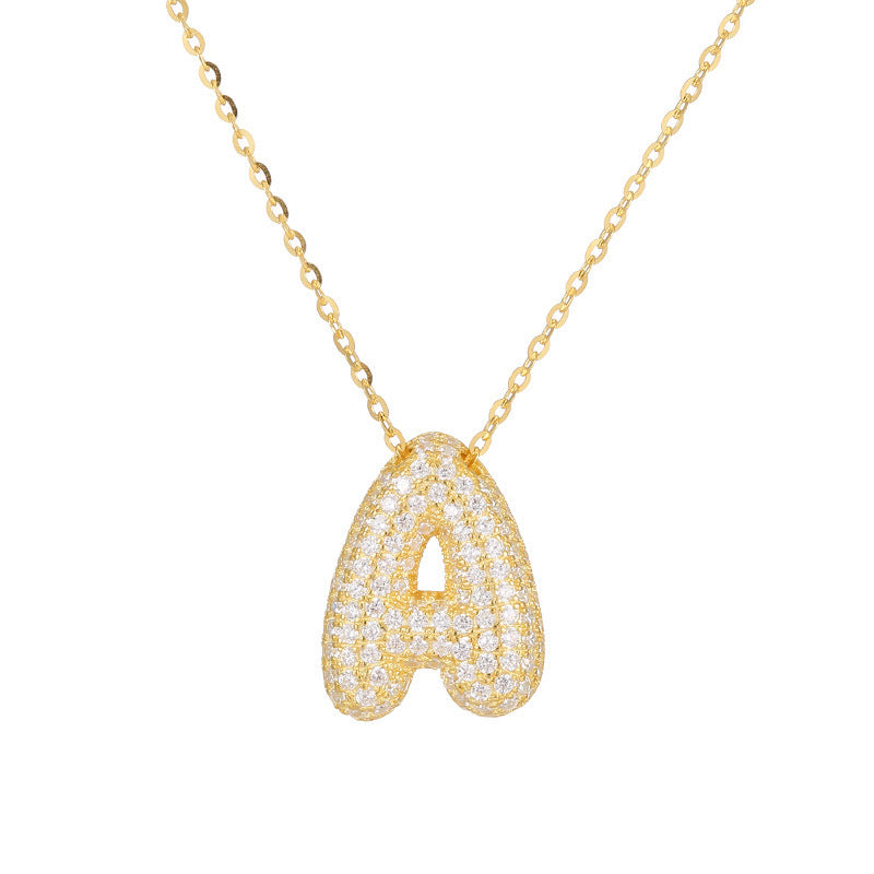 Bella 18K Gold-Plated Letter Necklace