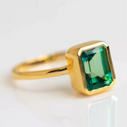 Jade Vermeil Emerald Ring