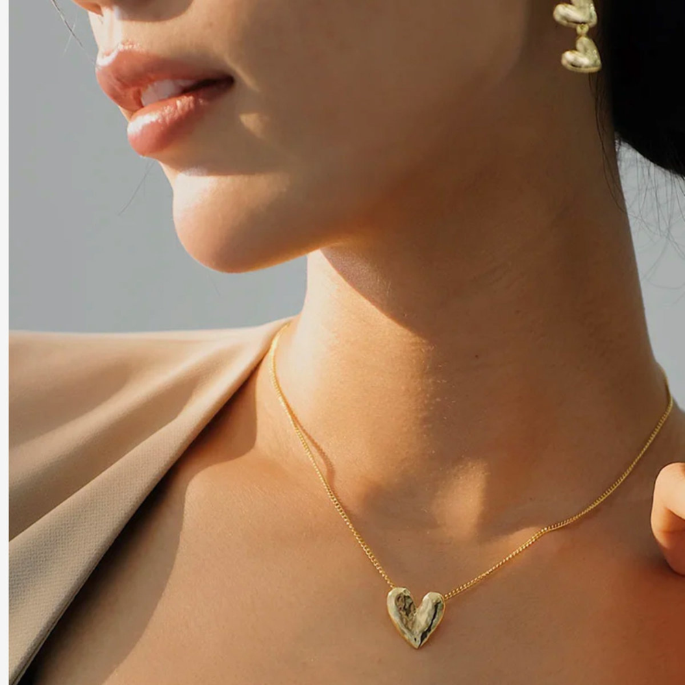 Meghan 18K Gold-Plated Heart Necklace