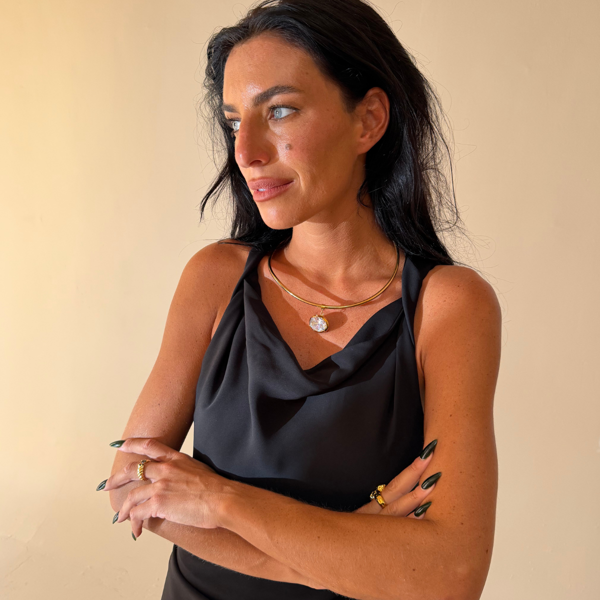 Elora Sculptural Gemstone Collar