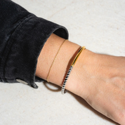 Vienna 18K Gold-Plated Mixed Metal Bracelet