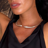 Noelle Sculptural Silver Collar
