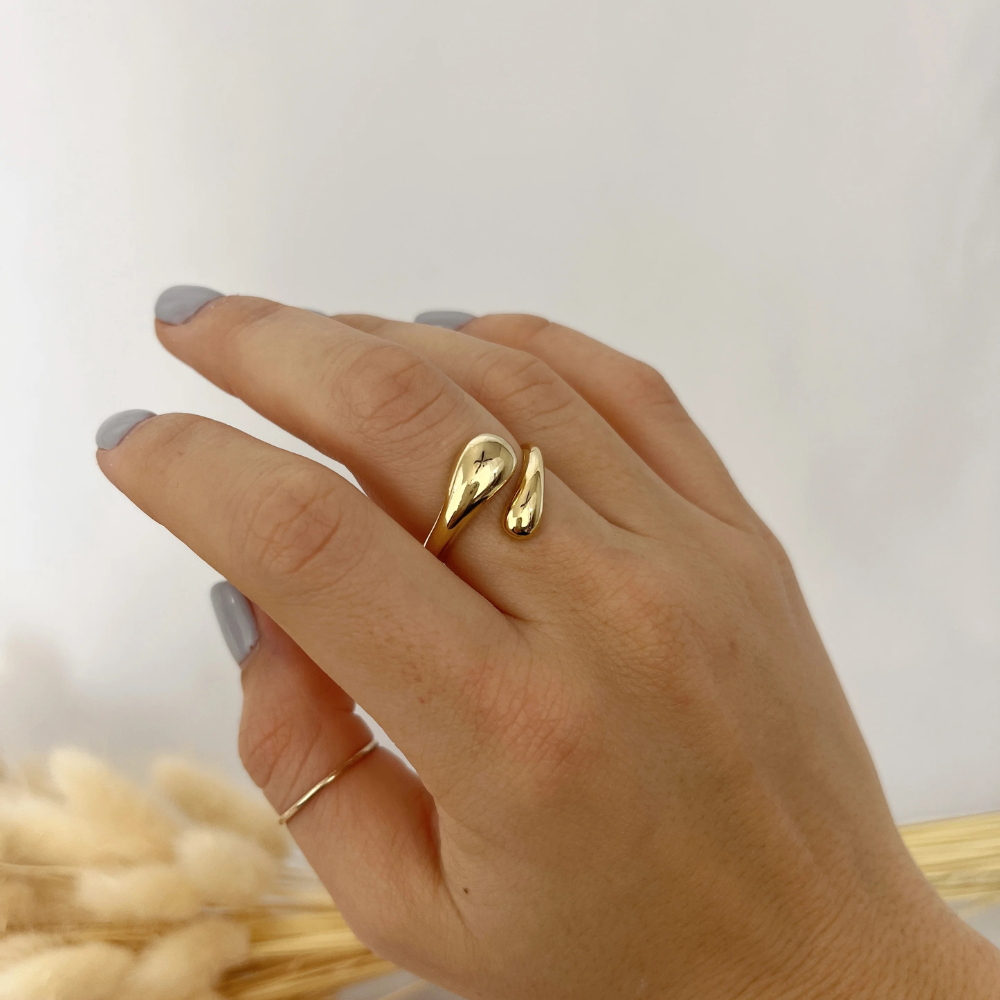 Gigi 18K Gold-Plated Adjustable Ring