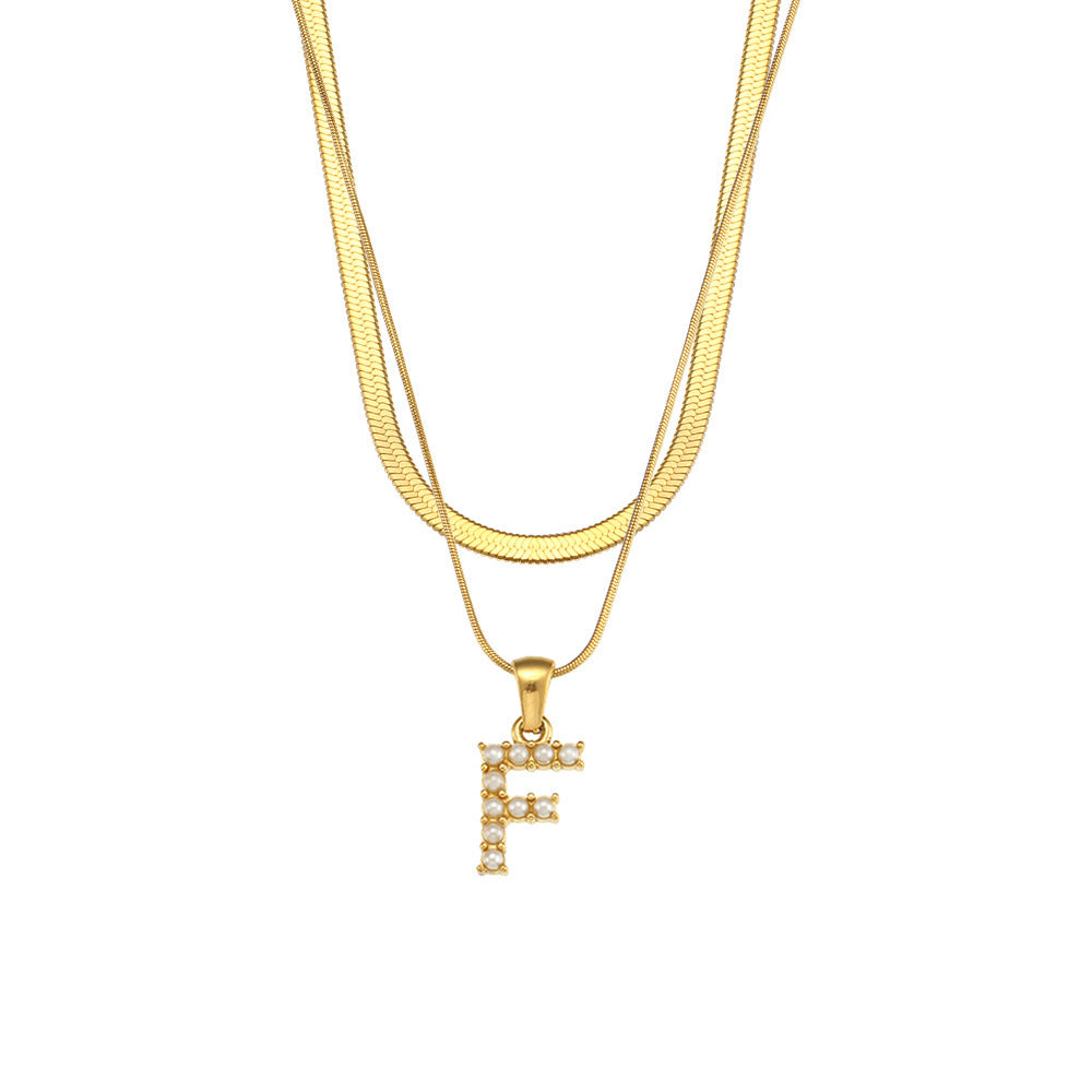 Diana 18K Gold-Plated Letter Necklace