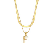 Diana 18K Gold-Plated Initial Necklace