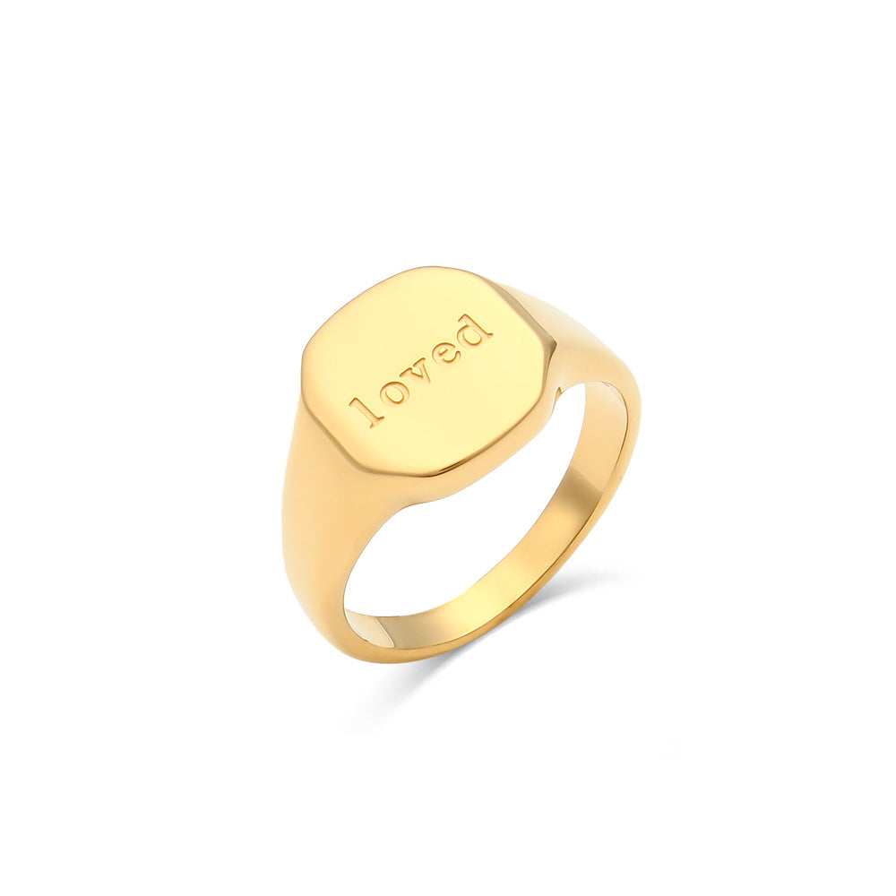 Tori 18K Gold-Plated Affirmation Ring