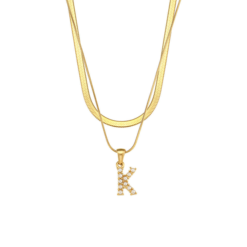 Diana 18K Gold-Plated Letter Necklace