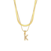 Diana 18K Gold-Plated Initial Necklace