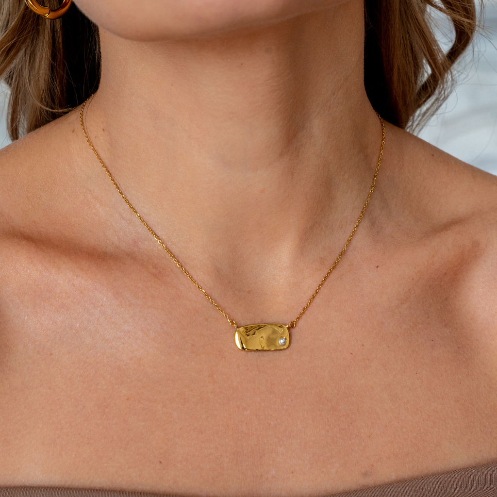 Claudia Vermeil Pearl Necklace
