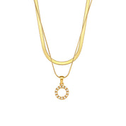 Diana 18K Gold-Plated Letter Necklace