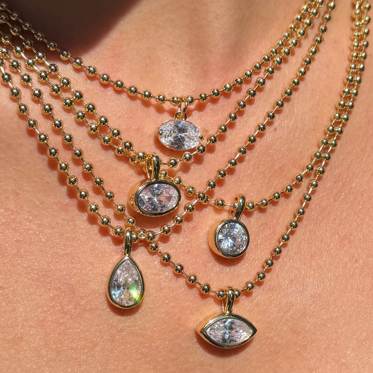Esme Oval Pendant Necklace