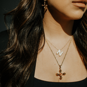 Inara Gold Cross Necklace