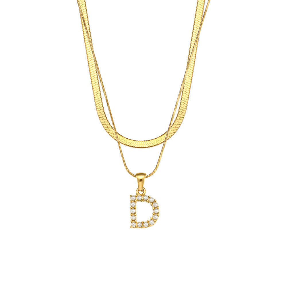 Diana 18K Gold-Plated Letter Necklace