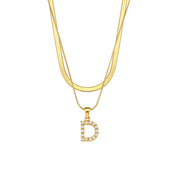 Diana 18K Gold-Plated Letter Necklace