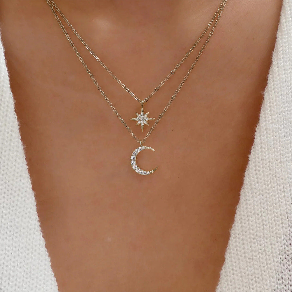Crescent 18K Gold-Plated Necklace
